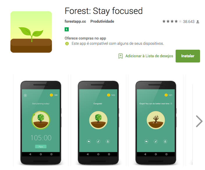 Forest Stay Focused - Aplicativos Produtividade